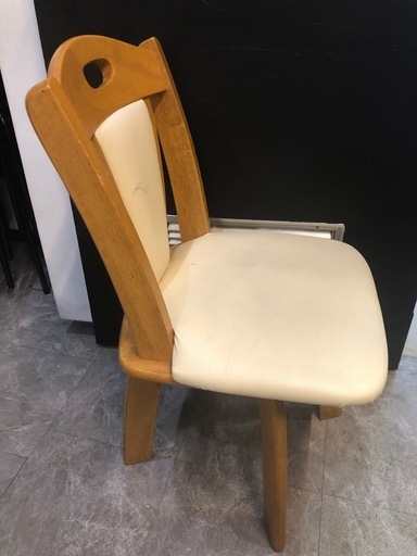 【中古】木製回転チェア