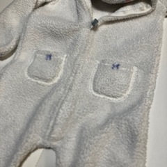 carter’s フリースロンパース24m  白の画像