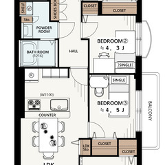 【蕨5分✨3方角×EV停止階】4LDK 74㎡超 フルリノ…