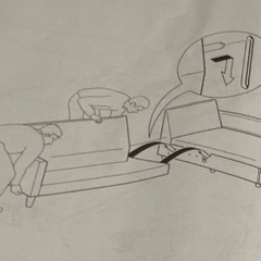 受付再開 IKEA 3人掛けソファの画像