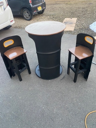ドラム缶テーブル椅子セット