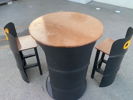 ドラム缶テーブル椅子セット