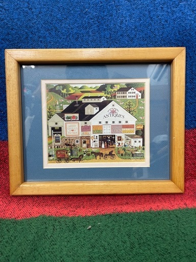 ina’s Country Creations アンティークショップ風 額装アート MP302 USA製 風景画 真作