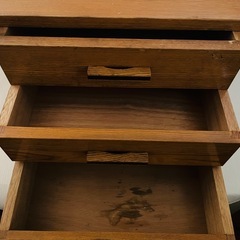 昭和レトロ　木製　３段引き出し　小物入れの画像