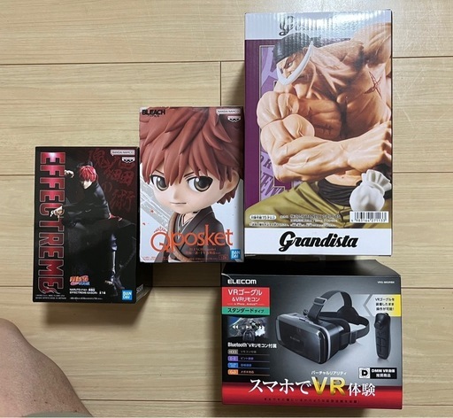 【フィギュア未開封】アニメフィギュア3点 ＆ ELECOM VRゴーグル セット（バラ売り相談可）