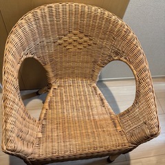 籐の椅子の画像