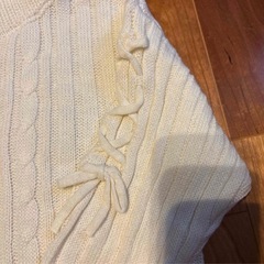 新品タグ付き　タートルニットワンピ120cmしまむら セーター ニット ニットワンピース トップス 白 女児 ハイネックの画像