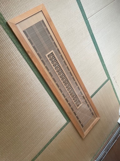 木製欄間 組子細工 書院戸 ガラス戸 建具 アンティーク