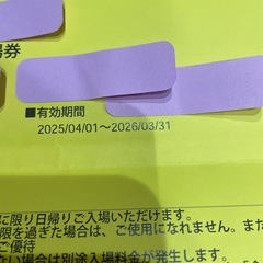 ハワイアンズ入場券　　2枚の画像