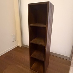 木製スリムウッドラック　4段の画像