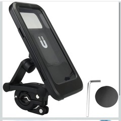 【定価3999円】固定用 スマホホルダー 防水ケース 360度回転 高さ調節 タッチ操作可能 簡単取り付け バイク 自転車の画像