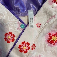新品未使用★花柄袴ロンパース 赤・ピンクの画像