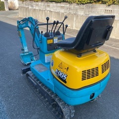 クボタ K-005-3　46h 超低稼働 実働良好 ミニユンボの画像