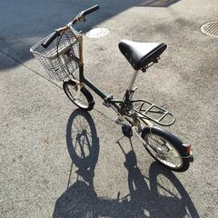 ￥2,000- ブリジストン 折りたたみ 小径 内装 3速 リア ショック 自転車 中古の画像
