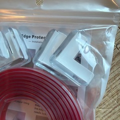 透明新品コーナーガードセット2m 【赤ちゃん危険防止】透明シリコン製の画像