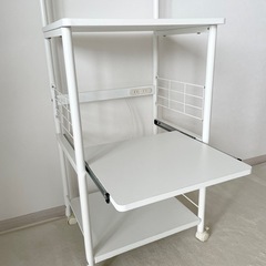 ニトリ レンジラック コンセント付き 白の画像