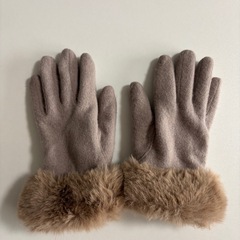 ファー付き上品手袋の画像