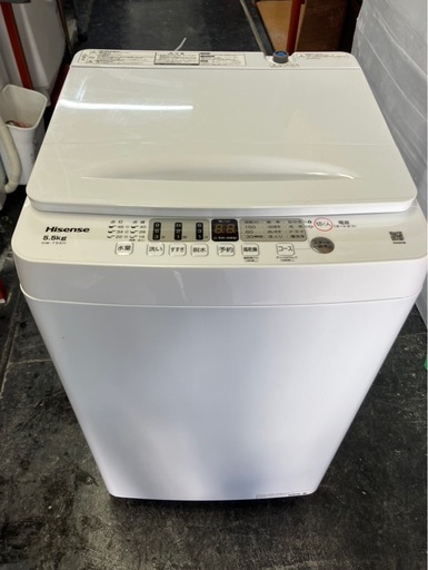 【中古】大阪引取限定　Hisense 全自動洗濯機 HW-T55H 5.5kg【KSB1F075】