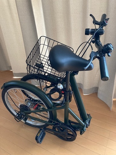 (美品)折りたたみ自転車 20インチカーキ色 シマノ6段変速