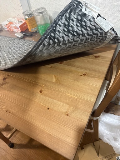 120×75cm ニトリダイニングテーブルセット　椅子四つ