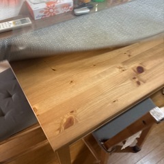 120×75cm ニトリダイニングテーブルセット　椅子四つの画像