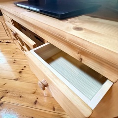 【決まりました】　テレビ台　サイドボード　チェスト　キャビネット　幅120   木製　パイン　ナチュラル　家具の画像