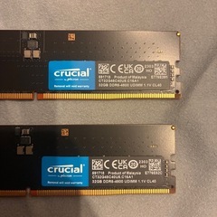 Crucial DDR5-4800 64GB (32GB×2) 動作確認済・領収書付の画像