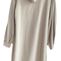 AQUA ベージュ フード付き ロングパーカー AQUAHISTORYの画像