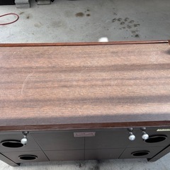 【値下げ】木製収納棚／テレビ台 幅110cm 奥行55cm の画像