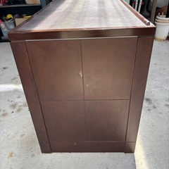 【値下げ】木製収納棚／テレビ台 幅110cm 奥行55cm の画像
