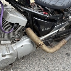 【激レア】アメドラ製ハンドル左右2本出しワンオフマフラー仕様 ビラーゴ125 ロングフォーク 異音無し。125とは思えない圧倒的存在感のフルカスタムバイクの画像