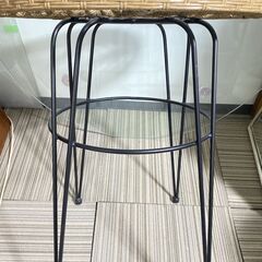 M790 TOHMA リゾネア カフェテーブル 丸テーブル ラタン調 ガラステーブル コンパクト おしゃれの画像