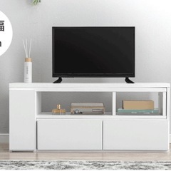 テレビ台　伸縮型　中古　現状引き渡し　ブラック　収納多数の画像