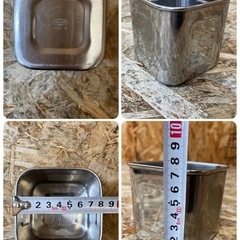 C(7837
) ユキワ 深型 角キッチンポット 4個セット ステンレス 業務用 厨房用品 飲食店 店舗用の画像