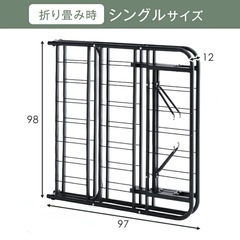 ベッド フレーム 頑丈設計 耐荷重200kg 折りたたみの画像