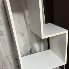 L字形　パズルラック　収納　カラーボックス　ホワイトの画像