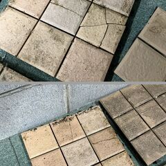 ジョイントタイル 13枚 セラミック ブラウン 幅30cm×奥行30cm×高さ3cmの画像