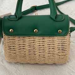 新品 未使用 grove（グローブ） カゴバッグ ショルダーバッグ グリーンの画像
