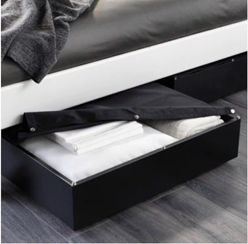 IKEA ベッド下収納  (3点) 黒（ブラック）のベッド下収納・収納ボックスの通販 - IKEA