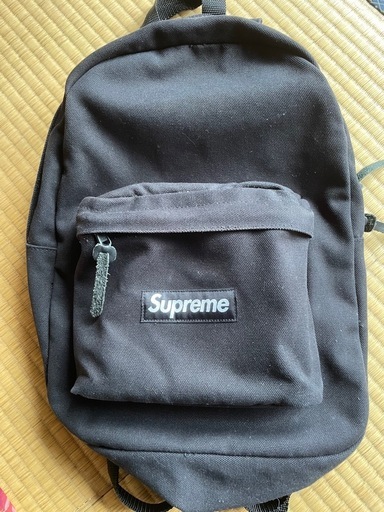 Supreme ボックスロゴ キャンバス バックパック　ブラック