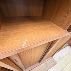 《リユースマン倉敷》シューズBOXミラー付き カントリー風 下駄箱 靴箱 玄関収納の画像