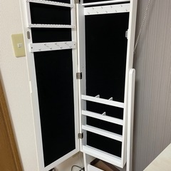 【アクセサリー収納】スタンドミラー 全身鏡の画像