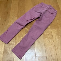 120 ユニクロ　パープルピンク長ズボンの画像