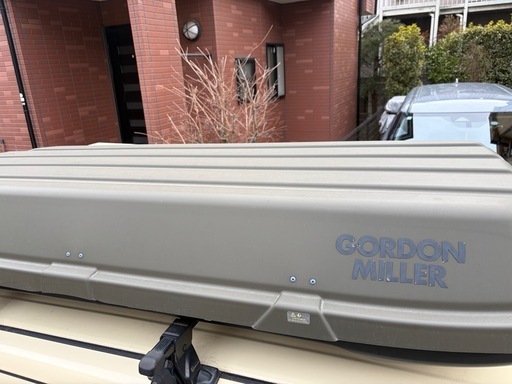 引渡者決定】GORDON MILLER　ルーフコンテナボックス　オリーブドラブ&ルーフレール【引き取り限定】