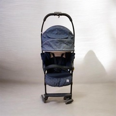 コンビ　メチャカルハンディα　ベビーカー combi ブラック　ネイビー　ドットの画像