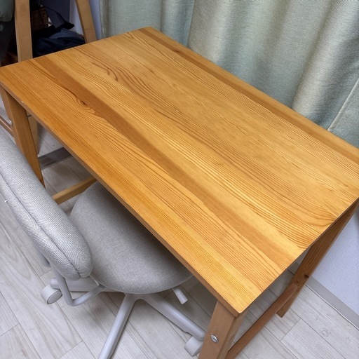 【お安くしました】無印良品　パイン材折りたたみテーブルと椅子のセット