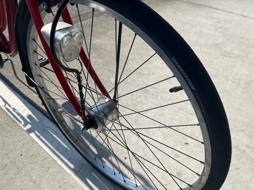 【大人用】整備済中古自転車 丸石26型ワイングラスS型  最廉価 婦人車 赤色 <自転車のオオムラ 静岡店>