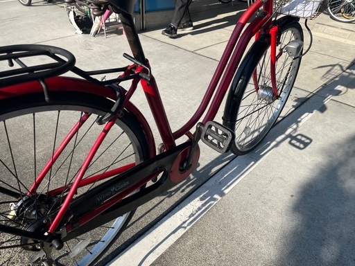 【大人用】整備済中古自転車 丸石26型ワイングラスS型  最廉価 婦人車 赤色 <自転車のオオムラ 静岡店>