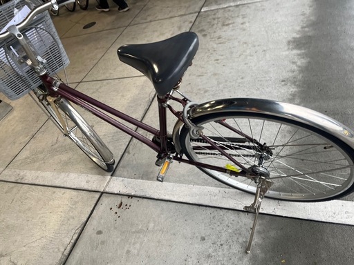【大人用】整備済中古自転車 サイモト26型  最廉価 シティ 茶色 <自転車のオオムラ 静岡店>