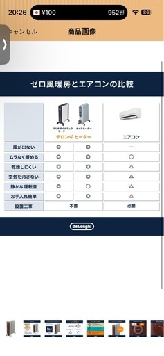 デロンギオイルヒーター売ります。